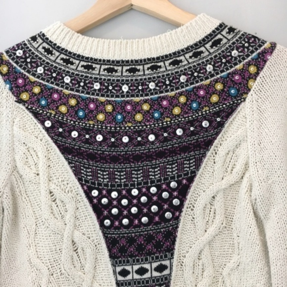 Anthro.Angel of the North Algarve beaded Sweater M - Picture 3 of 9